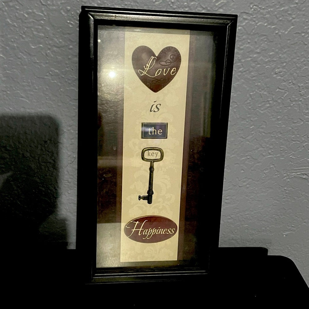 “ Love Is The Key To Happiness “ Wall Portrait